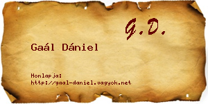 Gaál Dániel névjegykártya